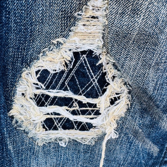 Rock Revival Denim Jeans Distressed Ripped Blue Mens Size 31 Straight - Picture 8 of 16